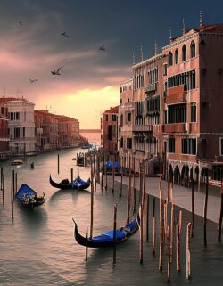 "An Evening in Venice, Italy."