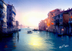 "Hello Venice" A view of Venice Italy in the morning